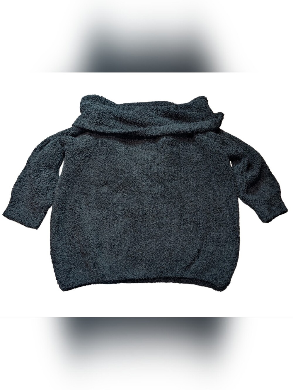 Cozy Women's Cowl Neck Sweater - Black